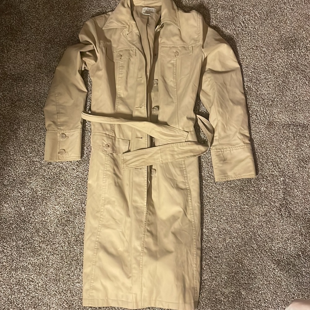 LOFT Tan Trench Coat - Picture 2 of 6